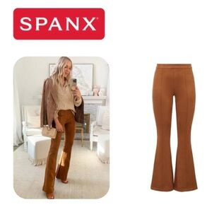 Spanx flare faux suede pant xs NEW